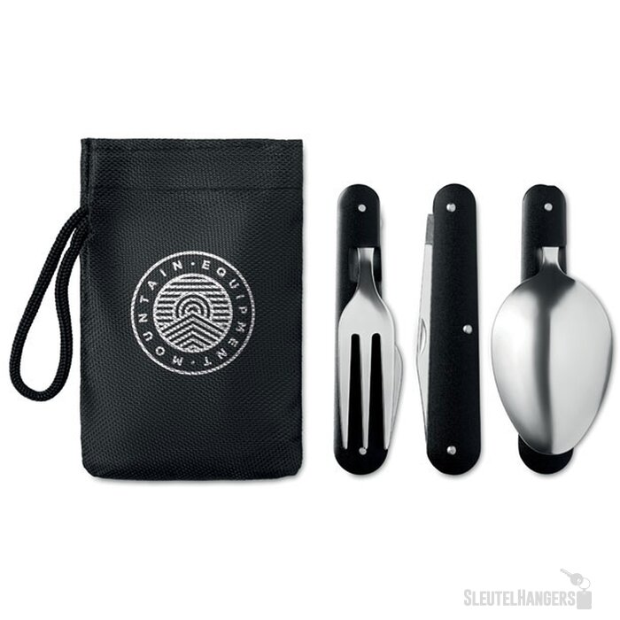 Opvouwbare bestekset van RVS Zwart