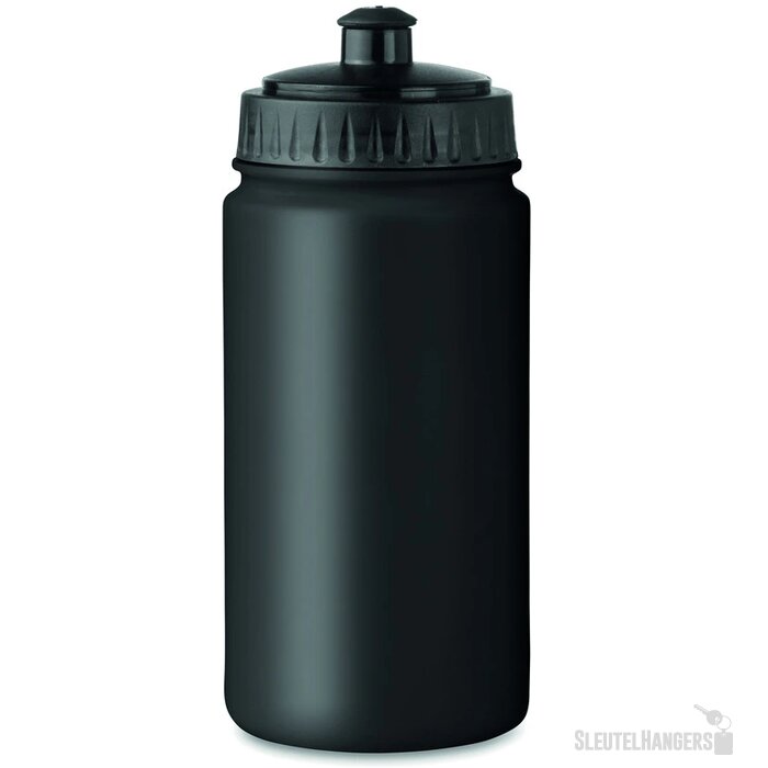 Kunststof drinkfles 500 ml Spot five zwart