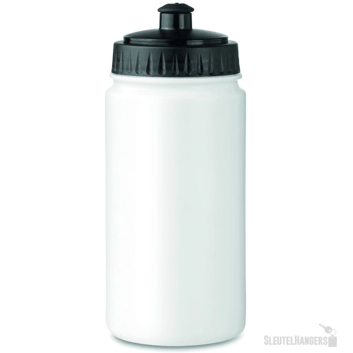 Kunststof drinkfles 500 ml Spot five wit