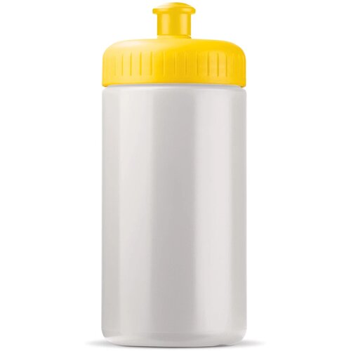 Sportbidon classic 500ml wit / geel