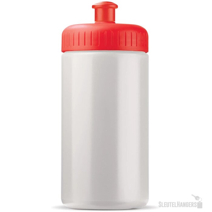Sportbidon classic 500ml wit / rood