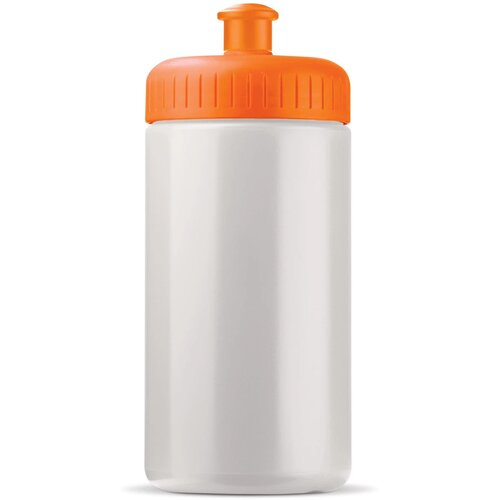 Sportbidon classic 500ml wit / oranje