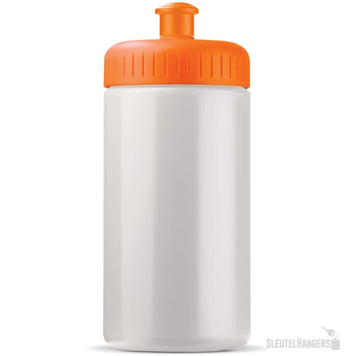 Sportbidon classic 500ml wit / oranje
