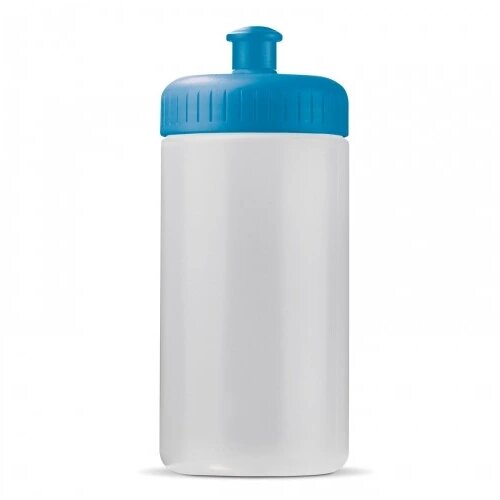 Sportbidon classic 500ml wit / licht blauw