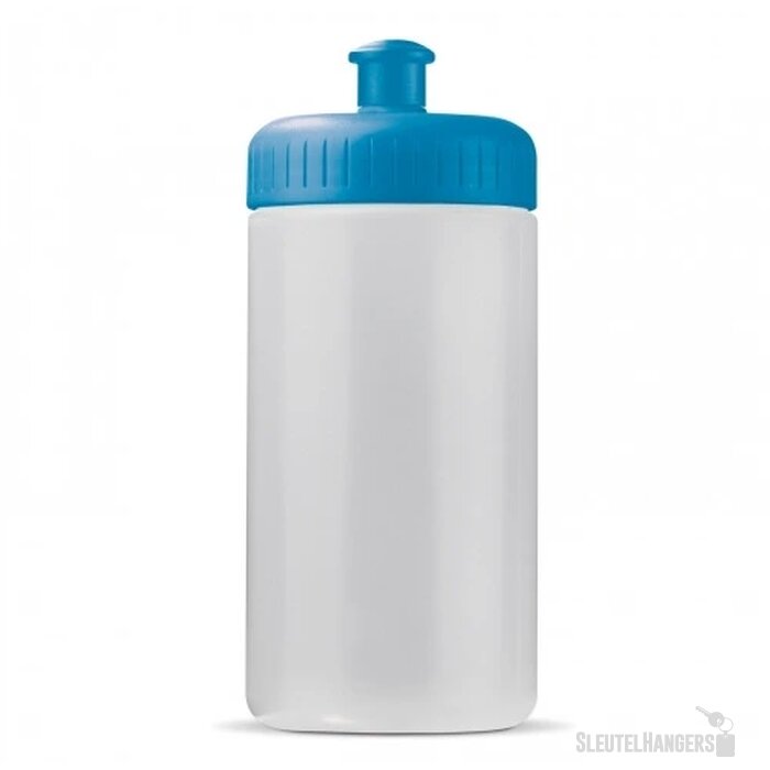 Sportbidon classic 500ml wit / licht blauw