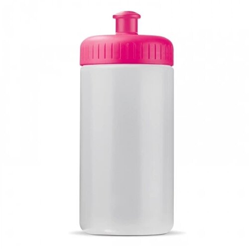 Sportbidon classic 500ml wit / roze