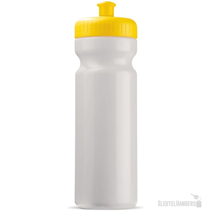 Sportbidon classic 750ml wit / geel