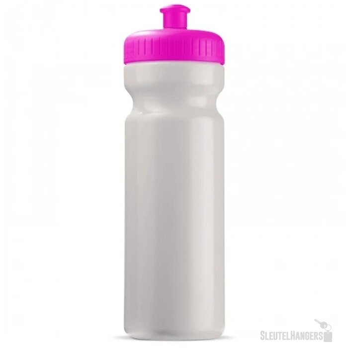 Sportbidon classic 750ml wit / roze