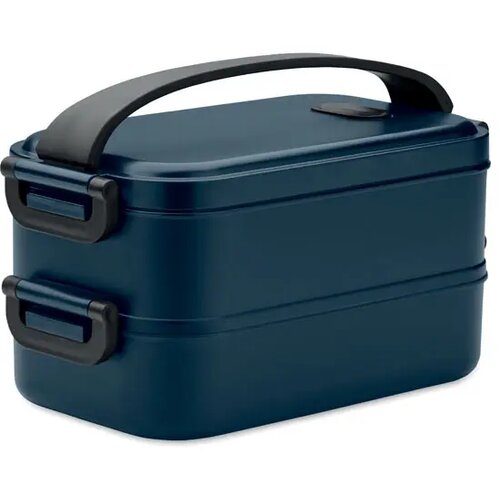 Duurzame lunchbox met 2 vakken Kobaltblauw