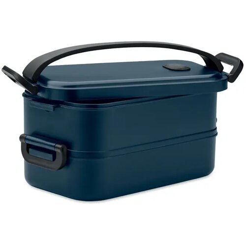 Duurzame lunchbox met 2 vakken Kobaltblauw