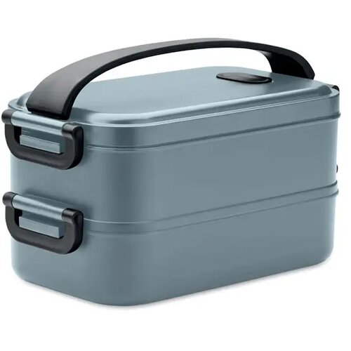 Duurzame lunchbox met 2 vakken Real turquoise