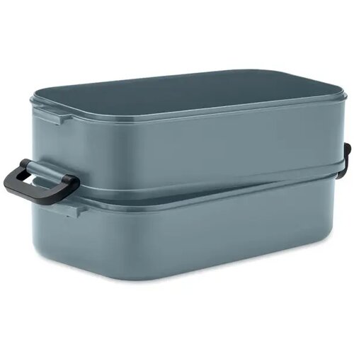 Duurzame lunchbox met 2 vakken Real turquoise