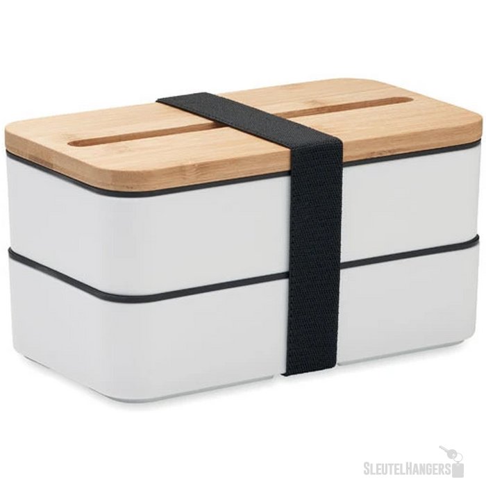 Gerecycled pp lunchbox Wint wit