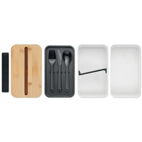 Gerecycled pp lunchbox Wint wit