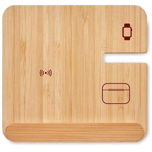 3-in-1 15w draadloze oplader Boogar hout