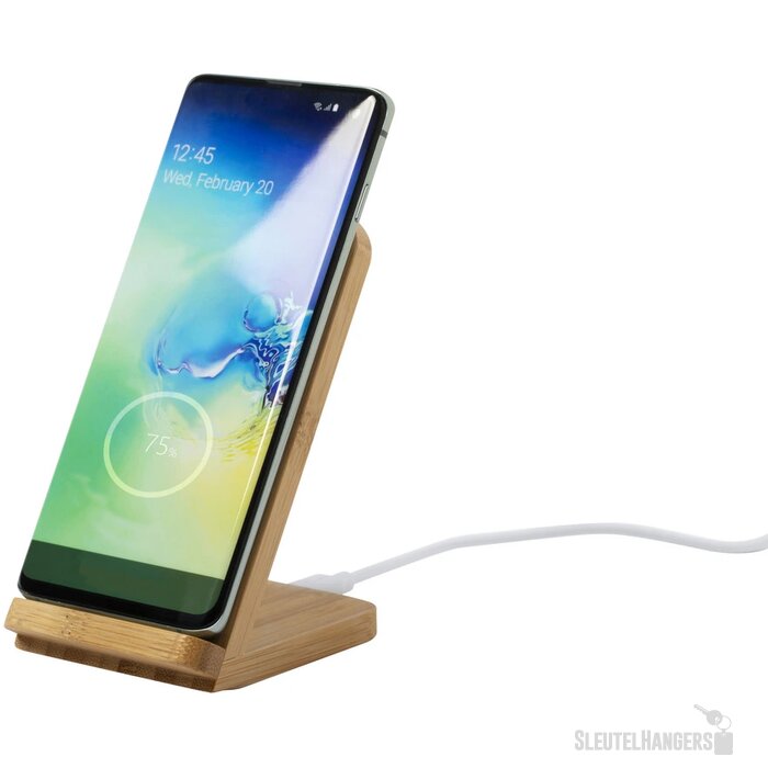 Telefoonhouder Met Draadloze Oplader Naturel