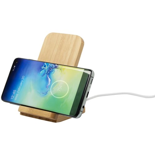Telefoonhouder Met Draadloze Oplader Naturel