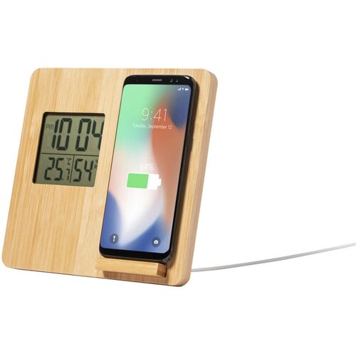 Bamboe weerstation oplader Naturel