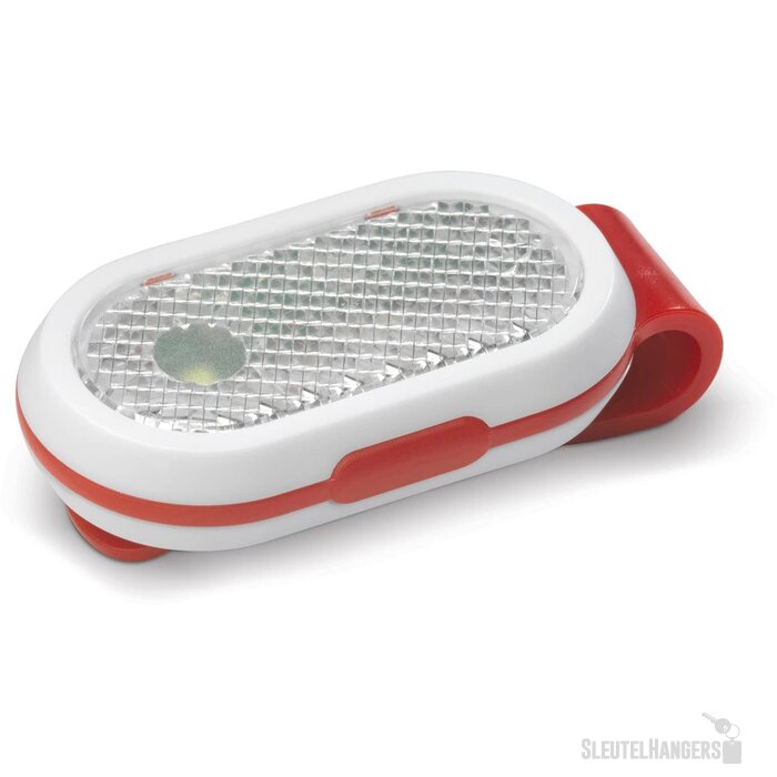 Fietslamp click-on rood / wit