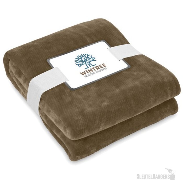 RPET flanellen fleece deken Grijs