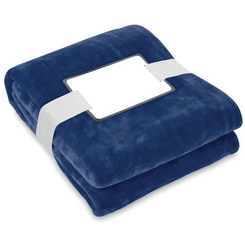 RPET flanellen fleece deken Blauw