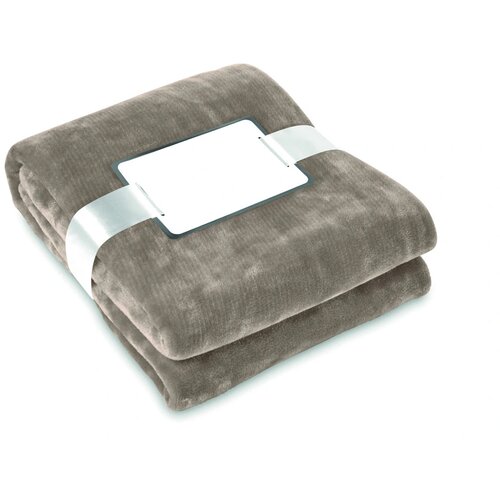 Fleece deken van flanel Kaki