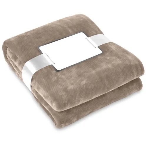 Fleece deken van flanel Kaki