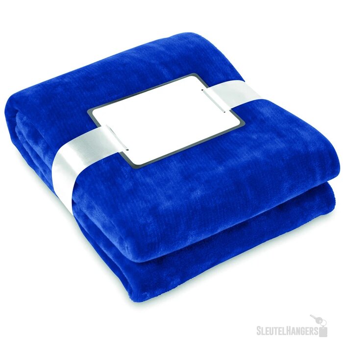 Deken van flanel Davos blauw