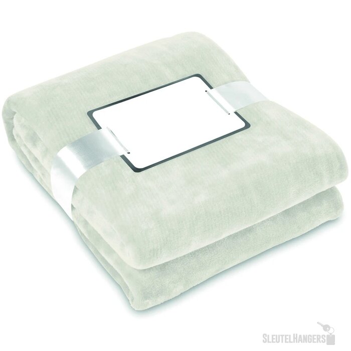 Deken van flanel Davos beige