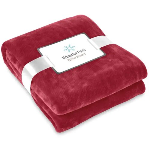 Fleece deken van flanel Bordeaux