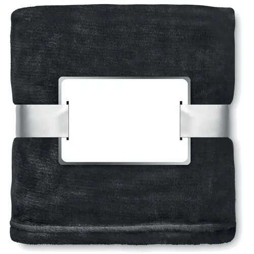 Fleece deken van flanel Zwart