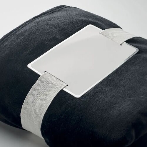 Fleece deken van flanel Zwart