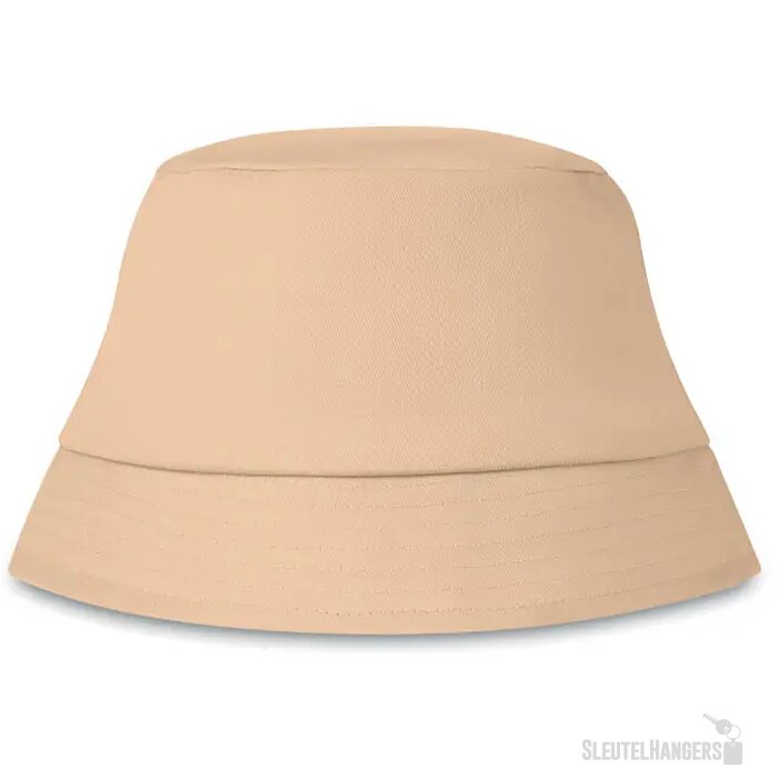 Katoenen zonnehoed Beige