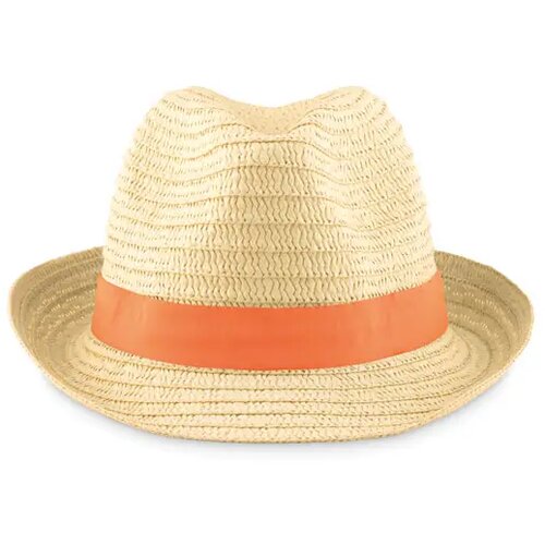 Naturel strohoedje Oranje