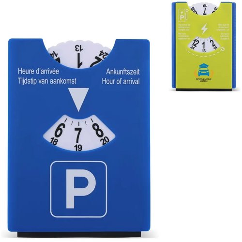 Parkeerschijf ijskrabber blauw groen