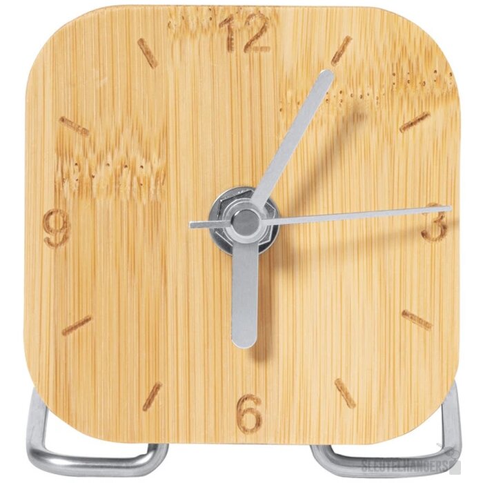 Tafelklok Op Rvs Voet Naturel