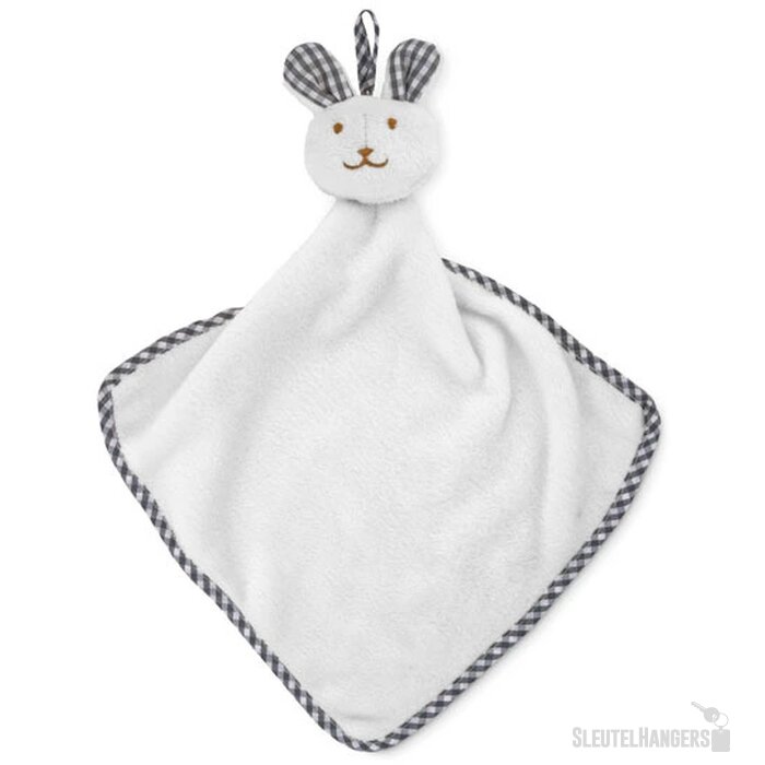 Pluche konijn knuffeldoekje Wit