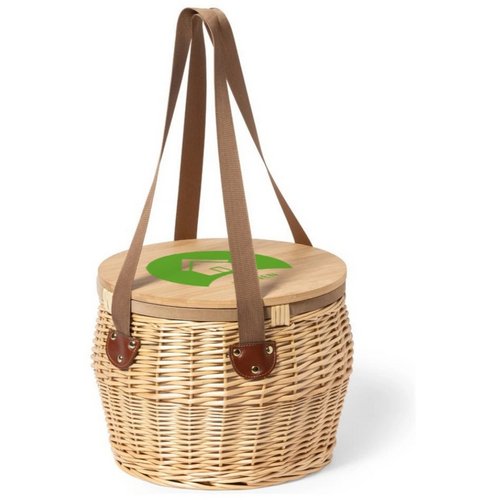 Bubu Rieten Picknickmand Natuurlijk