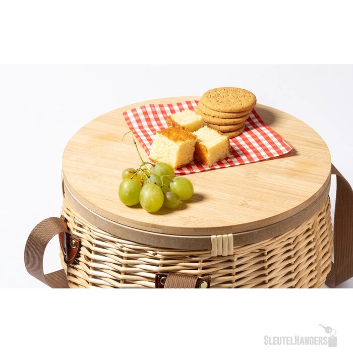Bubu Rieten Picknickmand Natuurlijk
