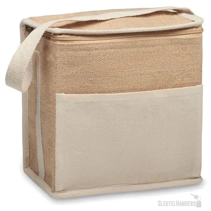 Jute en canvas koeltas 3l Lona beige
