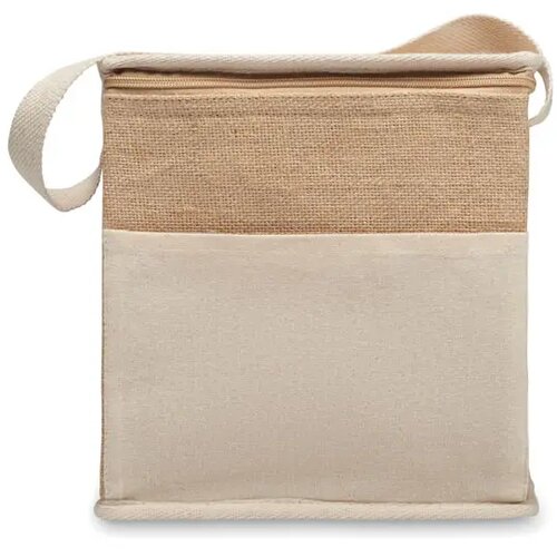 Jute en canvas koeltas 3l Lona beige