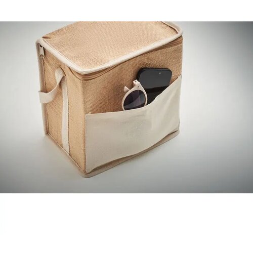 Jute en canvas koeltas 3l Lona beige