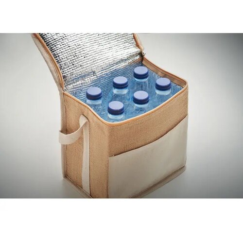 Jute en canvas koeltas 3l Lona beige