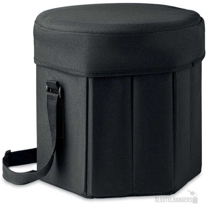 Opvouwbare koeltas- /krukje Seat & drink zwart