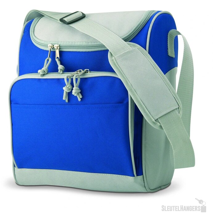 Koeltas met voorvak Zipper royal blauw