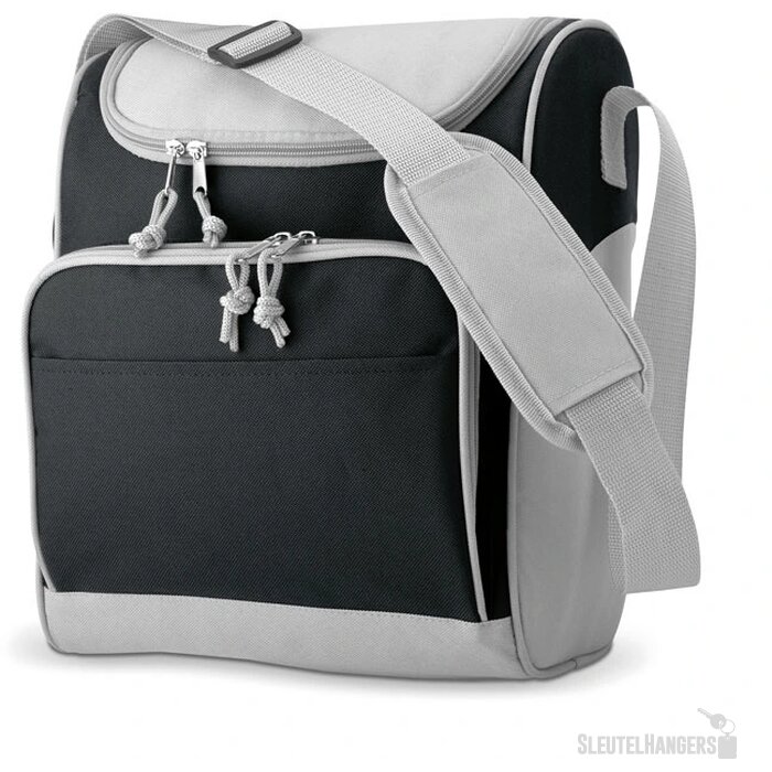 Koeltas met voorvak Zipper zwart