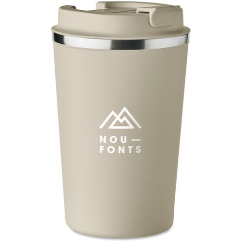 Dubbelwandige drinkbeker Brace beige