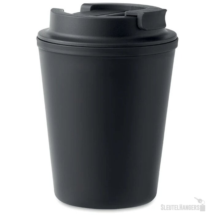 Gerecyclede thermosbeker (300 ml) Zwart