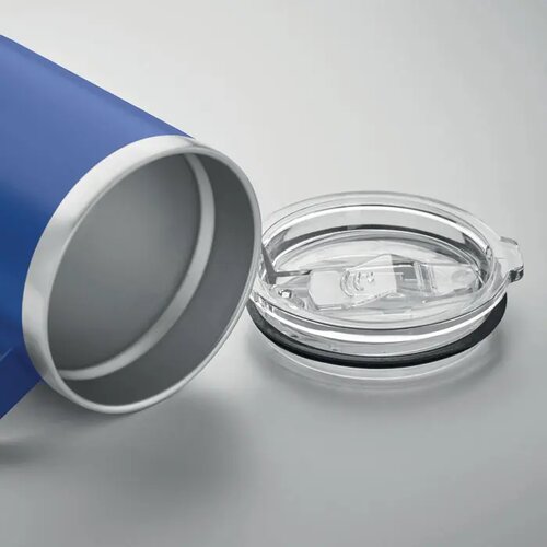 Dubbelwandige beker met drinkdeksel (300 ml) Blauw 300 ml