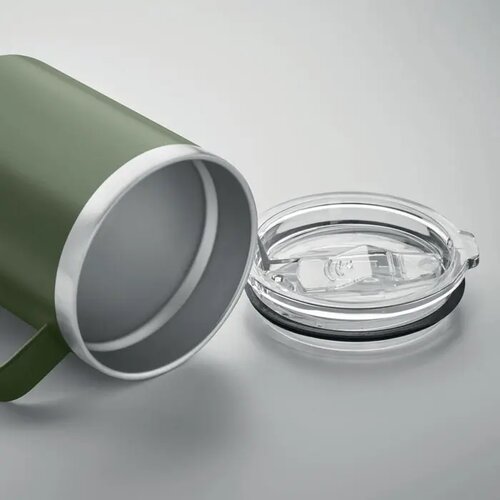 Dubbelwandige beker met drinkdeksel (300 ml) Groen 300 ml